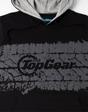 Charcoal Top Gear Tyre Print Charcoal Hoodie, Image 5 of 6