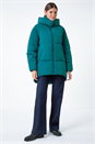 Teal Oversized Padded Coat, Image 6 of 7