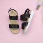 Black AJVANI Black Flatform Strappy Sandals, Image 4 of 6