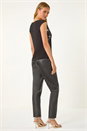 Black Sequin Cowl Neck Stretch Jersey Top, Image 3 of 5