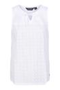 White Janessa Patterned Sleeveless TShirt, Image 1 of 3