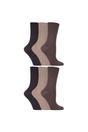 Brown 6 Pairs Diabetic Socks, Image 1 of 5