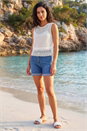 Ivory  Dusk Embroidered Crochet Top, Image 2 of 4