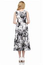 Ivory  Crushed Bias Cut Satin Dress, Image 2 of 5