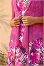 Fuchsia Textured Pointelle Detail Shrug, Image 4 of 4