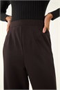 Chocolate Straight Leg Ponte Trouser, Image 5 of 5