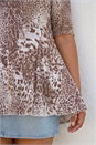 Neutral Curve Animal Print Hanky Hem Top, Image 4 of 4