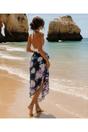 Navy Modena - Dark  and Pink Beach Sarong, Image 3 of 3