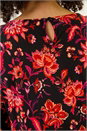 Red Curve Floral Print Stretch Dress, Image 5 of 5