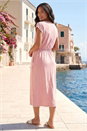 Pink T-Shirt Pocket Detail Midi Dress , Image 3 of 4