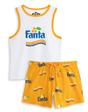 Orange Coca Cola Fanta Vest and Shorts Pyjama Set, Image 1 of 6