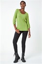 Lime Bow Back Detail Stretch Top, Image 2 of 5