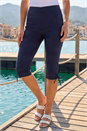 Navy Tie Side Stretch Bengaline Trousers, Image 1 of 4