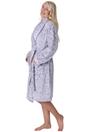 Grey Supersoft Printed Bathrobe, Image 2 of 3