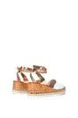 White XY LONDON White Platform Chunky Wedge Flatform Sandals With Ankle Strap, Image 4 of 6