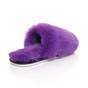 Purple AJVANI Purple Fluffy Mule Slippers, Image 4 of 5