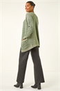 Green Soft Knit Pocket Cardigan, Image 3 of 5