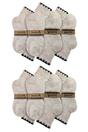 Beige 6 Pairs Ladies Short Alpaca Wool Moisture Wicking Socks, Image 2 of 2