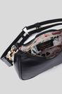 Black 'Bella Toscana' Real Leather Crossbody Bag with Webbing Strap, Image 4 of 4