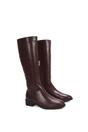 Brown XY LONDON Brown 'Lucia' Low Block Heel Knee High Riding Boots, Image 5 of 6