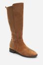 Khaki 'Parker' Knee High Boots With Side Zip, Image 4 of 6