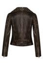 Charcoal Gothic Biker Stud Leather Jacket -Bilbao, Image 2 of 3