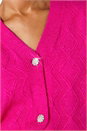 PINK Diamante Button Detail Cardigan, Image 2 of 5