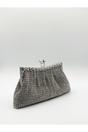 Silver Silver Crystal Clutch Bag, Image 3 of 5
