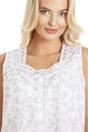Grey Floral Print Sleeveless Nightdress, Image 5 of 5