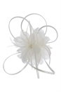 Ivory  Floral Feather Headband Fascinator, Image 3 of 4