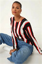Black Wave Print Knit Jumper, Image 2 of 5