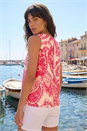 Pink Paisley Print Shell Top, Image 3 of 4