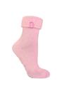 Pink 1 Pack Ladies Soft Plush Lined Slipper Bed Socks, Image 1 of 3