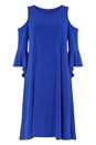 Royal Blue Flute Sleeve Dress, Image 5 of 5