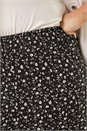 Black Curve Textured Print Wide Leg Trousers , Image 5 of 5
