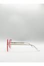 Pink Frameless Pink Butterfly Sunglasses, Image 5 of 6