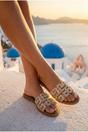 Black Pearl Geometric Rhinestone Embellished Sliders, Image 5 of 6