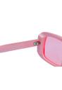 Pink AVANT-GARDE PARIS Pink Retro-Inspired Bold Rectangle Sunglasses, Image 4 of 7