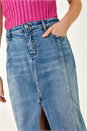 Denim Dusk Panelled Denim Skirt, Image 5 of 6
