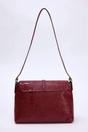 Red Buckle Detail Flap Over Shoulder Bag, Image 4 of 4