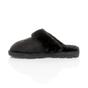 Black AJVANI Black Faux Fur Lined Slip On Memory Foam Mules Slippers, Image 2 of 5