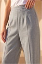 Grey Petite Straight Leg Ponte Stretch Trouser, Image 4 of 4