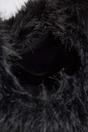 Black WOVCOR Black Faux Fur Slouchy Grab Bag, Image 2 of 3