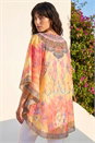Yellow Abstract Embellished Overlay Top, Image 3 of 4