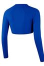 Blue Jersey Raglan Athletic Crop Top, Image 2 of 3
