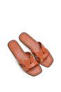 Tan XY LONDON Tan 'Charley' Open Toe  Slip On Slider Sandals With Square Toe, Image 5 of 5