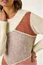 Ivory  Patch Work Knit Jumper, Image 5 of 5
