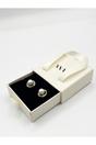 Gold Pearl Diamante Stud Earrings - Gift Boxed, Image 6 of 6