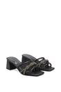 Black 'Senara' Backless Block Heel Sandals With Crystals and Mesh, Image 3 of 6