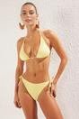 Yellow WOVCOR Yellow Triangle Bikini Set with Star Detail and Tie Side Bottom, Image 1 of 4